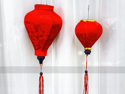 Lồng đèn vải Hội An nhiều màu nhiều cỡ [Cao cấp - Vải gấm lụa] D10-20cm LDEN-VAI-08